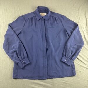 Vintage Country Sophisticates Pendleton Blouse Womens 10 Purple Made in USA READ